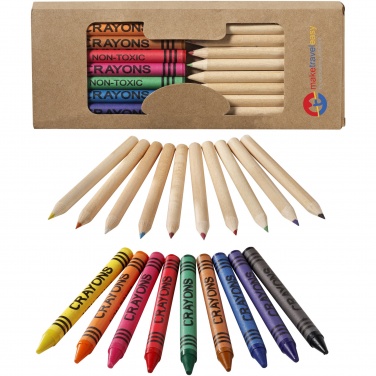 Logotrade Firmengeschenke das Foto: Lucky 19-teiliges Waxmal- und Buntstifte Set