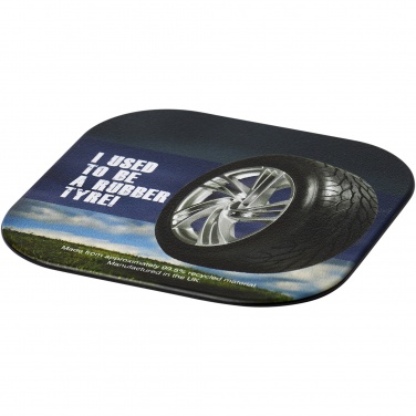 Logotrade werbemittel das Foto: Brite-Mat® quadratischer Untersetzer mit Reifenmaterial