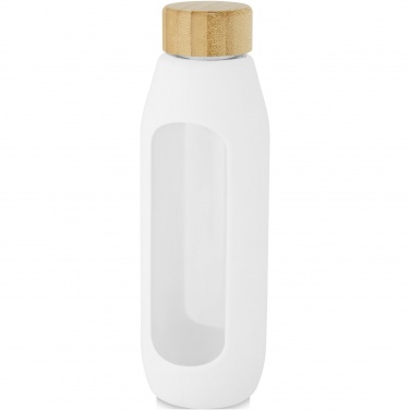 Logotrade Geschäftsgeschenke das Foto: Tidan 600 ml Flasche aus Borosilikatglas mit Silikongriff