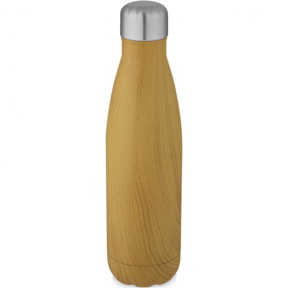 Logotrade Werbegeschenke das Foto: Cove 500 ml Kupfer-Vakuum Isolierflasche in Holzoptik