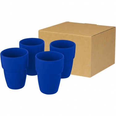 Logotrade Logogeschenke das Foto: Staki 4-teiliges Geschenkset aus stapelbaren 280 ml Bechern
