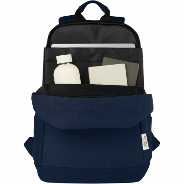Logotrade Firmengeschenke das Foto: Joey 15,6 Zoll Anti-Diebstahl Laptop Rucksack 18 L aus GRS-recyceltem Canvas