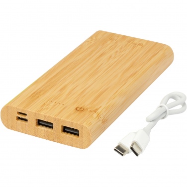 Logotrade Geschäftsgeschenke das Foto: Tulda 10.000 mAh Powerbank aus Bambus