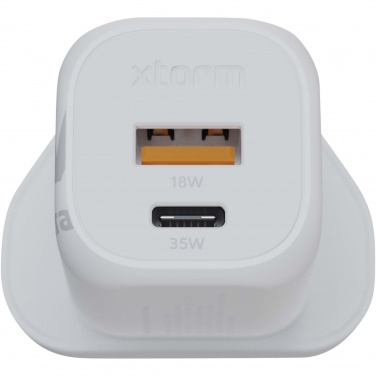 Logotrade Geschäftsgeschenke das Foto: Xtorm XEC035 GaN² Ultra 35 W Wandladegerät mit UK-Stecker