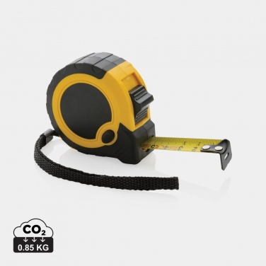 Logotrade Werbegeschenke das Foto: 5m/19mm Maßband mit Stop-Taste aus RCS recycelt. Kunststoff