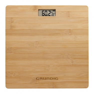 Logotrade Werbeartikel das Foto: Grundig digitale Personenwaage aus Bambus