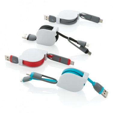 Logotrade werbemittel das Foto: 3-in-1 ausziehbares Kabel