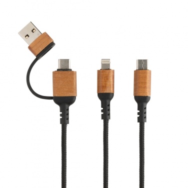 Logotrade Logogeschenke das Foto: Ohio 6-in-1-Kabel aus RCS zertifiziert recyceltem Kunststoff