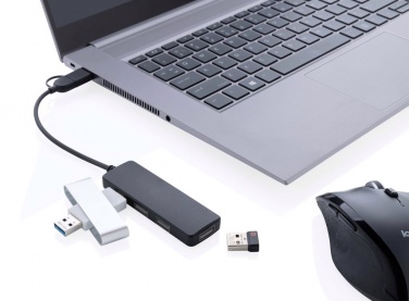 Logotrade Werbeartikel das Foto: RCS recycelter USB-Hub mit Dual-Input