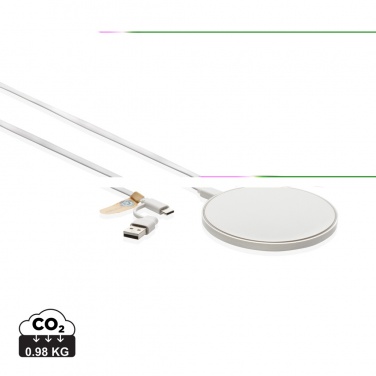 Logotrade Werbeartikel das Foto: 10W Wireless Charger aus RCS Standard recyceltem Kunststoff