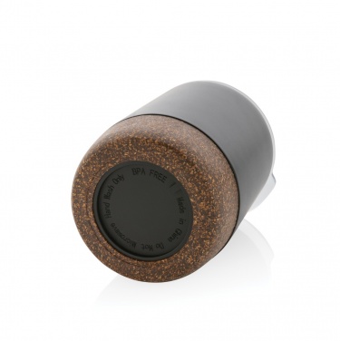 Logotrade Werbegeschenke das Foto: Kleine Vakuum-Kaffeetasse aus RCS rSteel & Kork