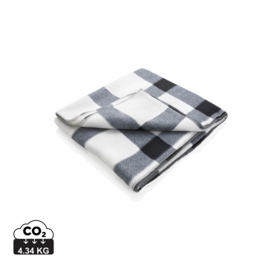 Logotrade werbemittel das Foto: Weiche karierte Fleece-Decke