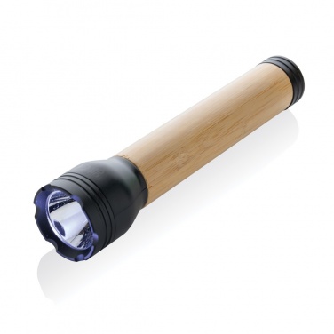 Logotrade Logogeschenke das Foto: Lucid 5W Taschenlampe aus RCS recyceltem Kunststoff & Bambus