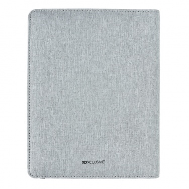 Logotrade Werbeartikel das Foto: Air 5W Wireless Charging Notizbuch A5 mit 5000 mAh Powerbank