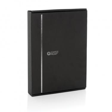 Logotrade Werbegeschenke das Foto: Swiss Peak 2-in-1 Notizbuch & Wirless Charger aus RCS rPU