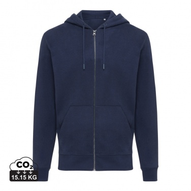 Logotrade Geschäftsgeschenke das Foto: Iqoniq Abisko Zip-Kapuzenpullover aus recycelter Baumwolle