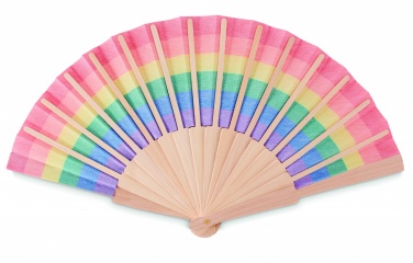 Logotrade Logogeschenke das Foto: Fächer regenbogenfarbig