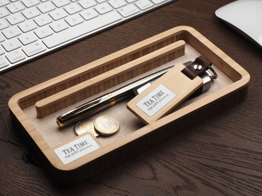 Logotrade Logogeschenke das Foto: Schreibtisch-Organizer aus Holz 1818292