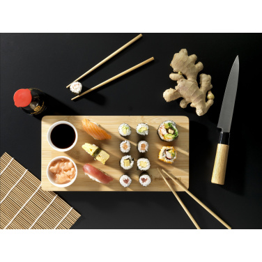 Logotrade Geschäftsgeschenke das Foto: Temaki Bambus Sushi Tablett Geschenkset