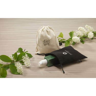 Logotrade Werbeartikel das Foto: Geschenkbeutel aus natürlicher GRS-Recycling-Baumwolle (150 g/m²) S
