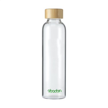 Logotrade Geschäftsgeschenke das Foto: Senga Glass Bamboo 500 ml Trinkflasche