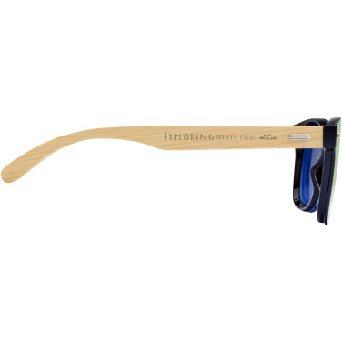 Logotrade Werbeartikel das Foto: Tan Sonnenbrille mit Bambusbügeln