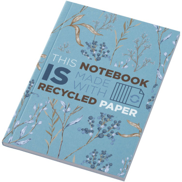 Logotrade Werbeartikel das Foto: Novella Austen A6 Softcover Notizbuch aus Recyclingmaterial – 50 Blatt