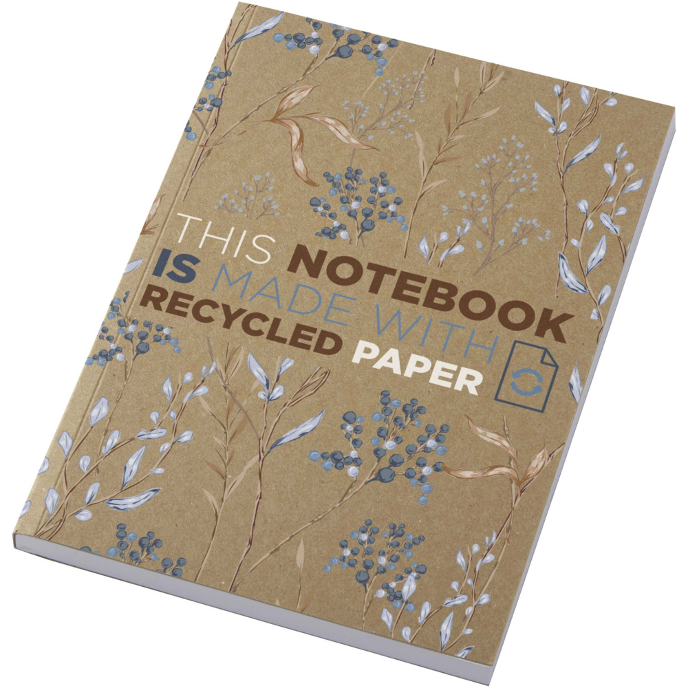 Logotrade werbemittel das Foto: Novella Austen A5 Softcover Notizbuch aus recyceltem Kraftpapier – 100 Blatt