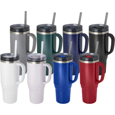 Logotrade Firmengeschenke das Foto: Melbourne 1200 ml RCS-zertifizierter Isolierbecher mit Strohhalm