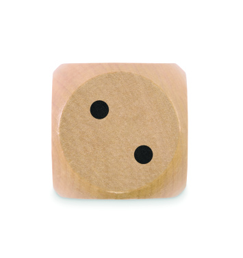 Logotrade Werbegeschenke das Foto: Spielwürfel Schima-Holz Ø 5cm