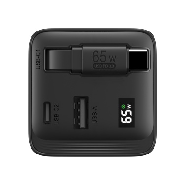 Logotrade Werbegeschenke das Foto: Urban Vitamin Mendocino 65W GaN-Charger mit einziehb. Kabel