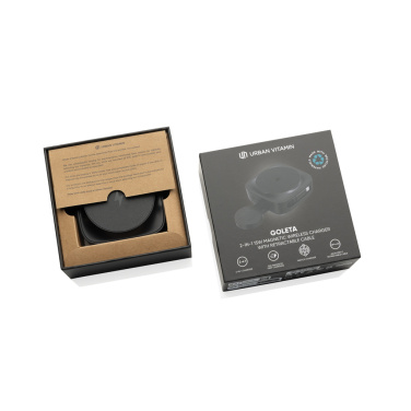 Logotrade Logogeschenke das Foto: Urban Vitamin Goleta 2-in-1 15W Magnetic Wireless Charger