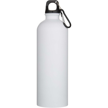 Logotrade Geschäftsgeschenke das Foto: Oregon 750 ml matte RCS-zertifizierte, einwandige Trinkflasche aus recyceltem Edelstahl mit Karabinerhaken