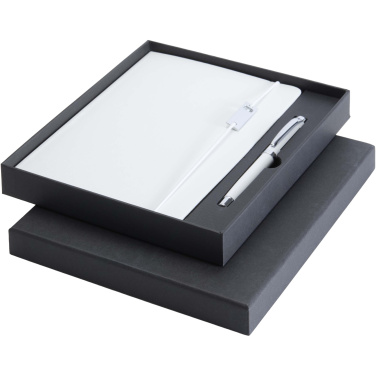 Logotrade Geschäftsgeschenke das Foto: Legato Elegance A5 Hardcover Notizbuch mit Tintenroller Set