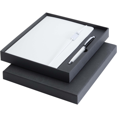 Logotrade Werbeartikel das Foto: Legato Elegance A5 Hardcover Notizbuch mit Tintenroller Set