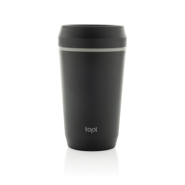 Logotrade Werbegeschenke das Foto: Topl-Becher aus rec. Kunststoff mit 360-Grad-Deckel 354ml