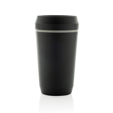 Logotrade Werbeartikel das Foto: Topl-Becher aus rec. Kunststoff mit 360-Grad-Deckel 354ml