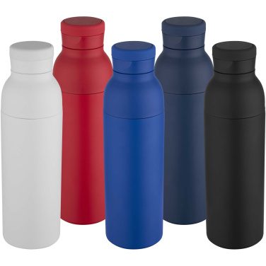 Logotrade Werbeartikel das Foto: Illuminate 650 ml RCS doppelwandige Isolierflasche aus recyceltem Edelstahl