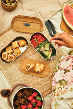 Logotrade Firmengeschenke das Foto: Black+Blum Stainless Steel Double Bento Box