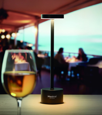Logotrade werbemittel das Foto: USB-Tischlampe aus Aluminium