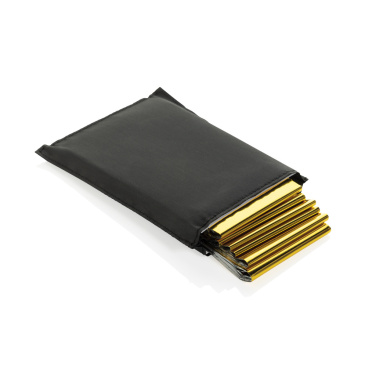 Logotrade Werbeartikel das Foto: Solra-Rettungsdecke in RCS-Tasche aus recyceltem RPET