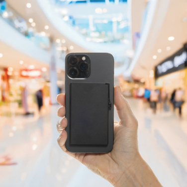 Logotrade Werbeartikel das Foto: Magnetischer RFID-Kartenhalter aus Aluminium für Smartphones