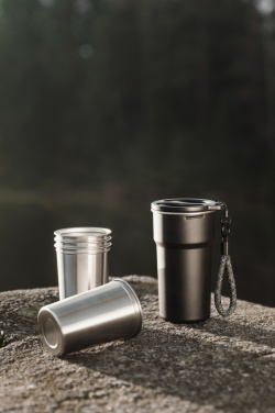 Logotrade Logogeschenke das Foto: VINGA Parks Becher aus RCS Stainles Steel, 4 Stück, 250ml