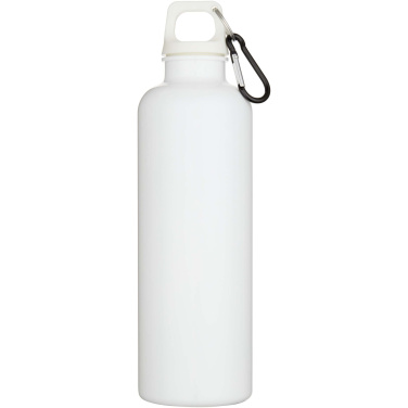 Logotrade Geschäftsgeschenke das Foto: Oregon 750 ml einfarbige RS-zertifizierte Wasserflasche aus recyceltem Kunststoff mit Karabinerhaken