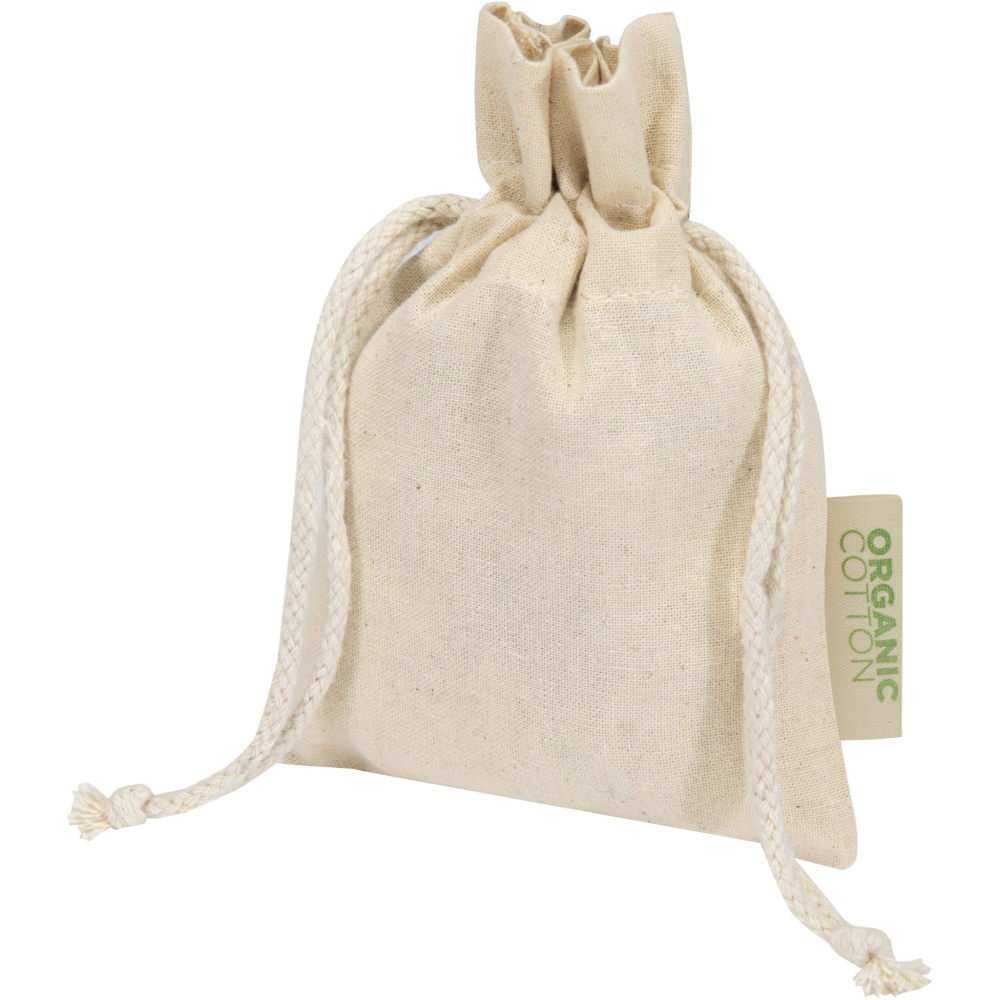 Logotrade Firmengeschenke das Foto: Odisha 140 g/m² OCS Bio-Geschenktasche – 15 × 10 cm