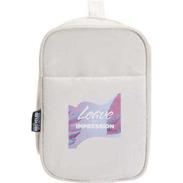 Logotrade Werbeartikel das Foto: Puffer GRS recycelte aufhängbare Kulturtasche 8L