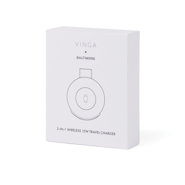 Logotrade werbemittel das Foto: VINGA Baltimore 2-in-1 kabelloser 15W RCS Travel Charger