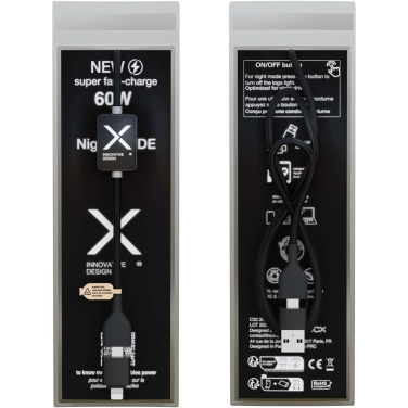 Logotrade Werbegeschenke das Foto: SCX.design C32 60W Ladekabel mit Schalter und Leuchtlogo