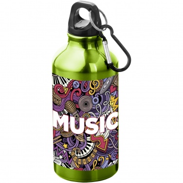 Logotrade promotional gift image of: Oregon 400 ml aluminium water bottle with carabiner