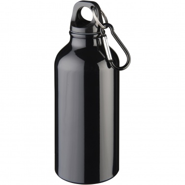 Logotrade promotional product picture of: Oregon 400 ml aluminium water bottle with carabiner